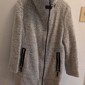 Women's Gray Hooded Coat